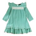 thumbnail image 1 of zuwimk Toddler Girls Dress,Girls Dresses for Winter Long Sleeve Toddler Girls Clothes Party Dresses for Little Girls Green, 1 of 3