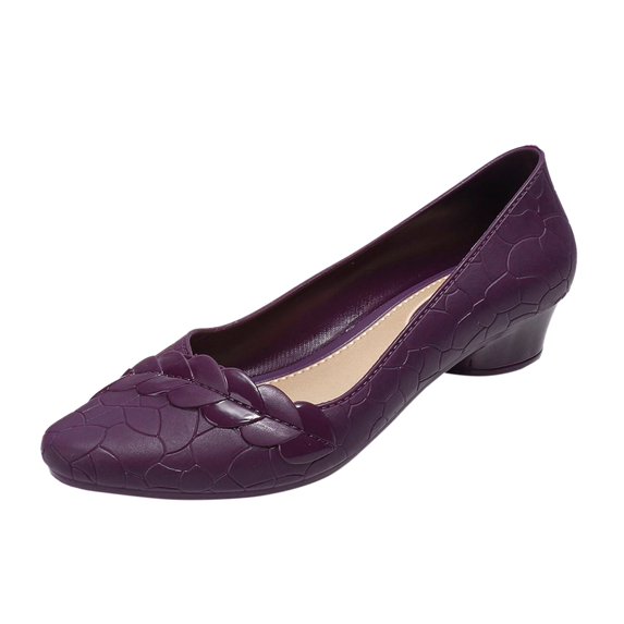 zuwimk Wedge Sandals,Women's Block Heels Open Toe Ankle Strap Heeled Sandals Purple
