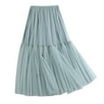 thumbnail image 1 of zuwimk Women's Skirts,Womens Chiffon Retro Maxi Skirt Vintage Ankle-Length Skirts Green,One Size, 1 of 4