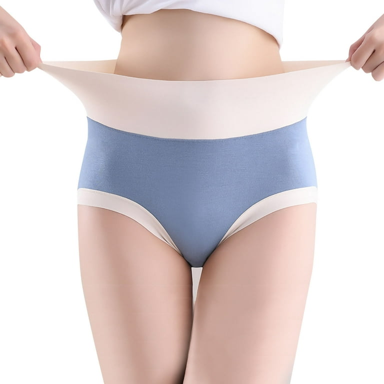 zuwimk Womens Panties ,Women's Cotton Thong Underwear Sport Seamless  Panties Hipster Blue,M