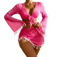 thumbnail image 1 of zuwimk Womens Tankini Bathing Suits,Women's Bathing Suits Spaghetti Strap Floral Bikini Set Underwire Swimsuit Hot Pink,M, 1 of 1