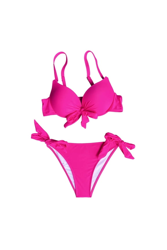 Womens Tankini Bathing Suits,Women's High Waisted Bikini Sets High Cut Bathing Suits Two Piece Sporty Cut Out Swimsuits Hot Pink,S