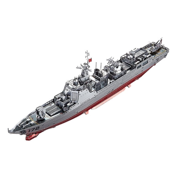zuzengstory Metal Ship Kits 052D Destroyer Model Military Model Kit DIY Unassembled Kit 1:1000