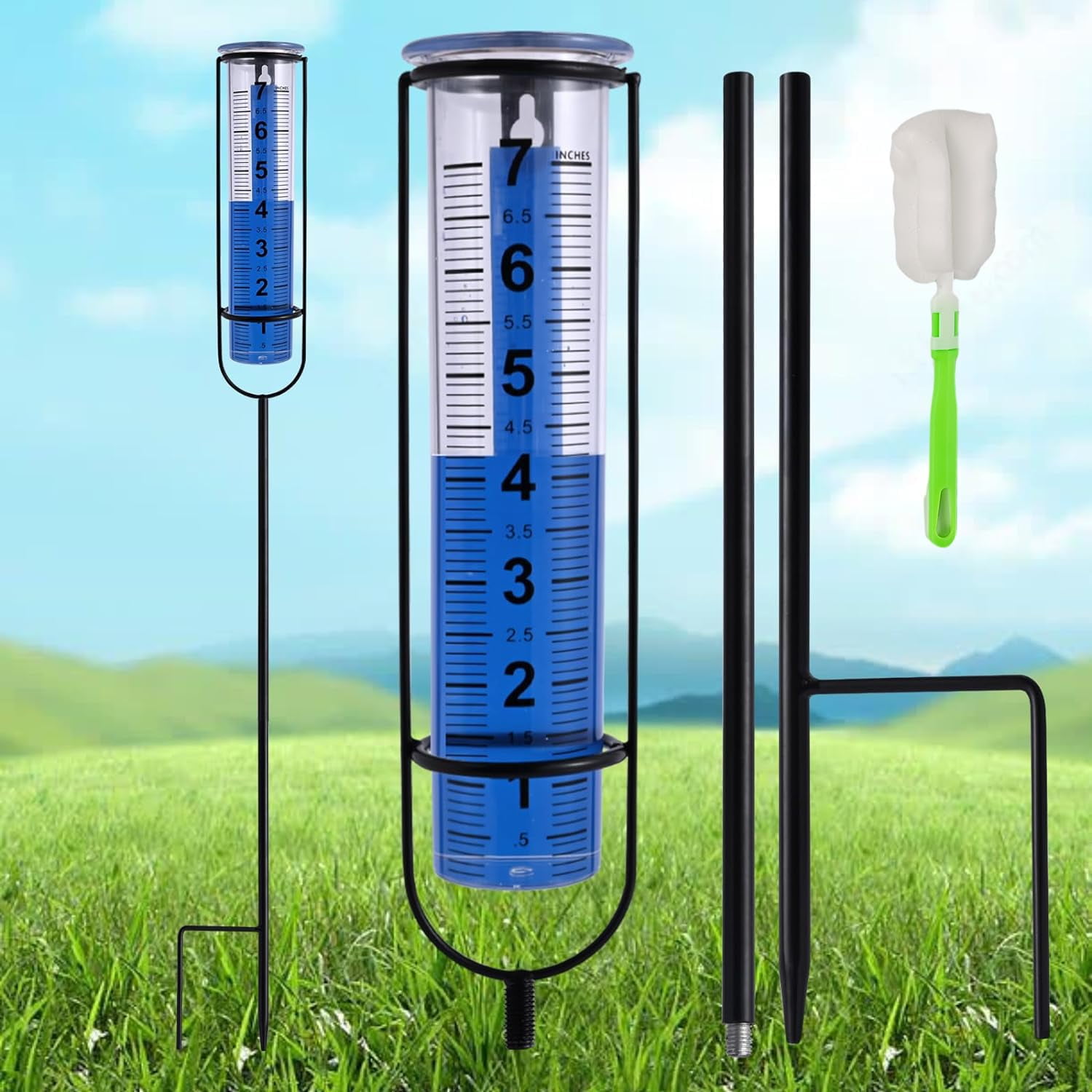 zxbaers Upgrade Rain Gauge, DHF10 Freeze Proof Rain Measure Gauge