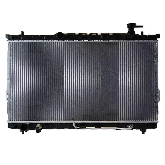 zxhhxkAn Radiator Front Side 1 Row Direct with Automatic Transmission for Hyundai for Santa Fe 2.4L/2.7L 2001-2006 Aluminum,Plastic 27.88 in / 708mm-Core Height Downflow-Style 2531026050