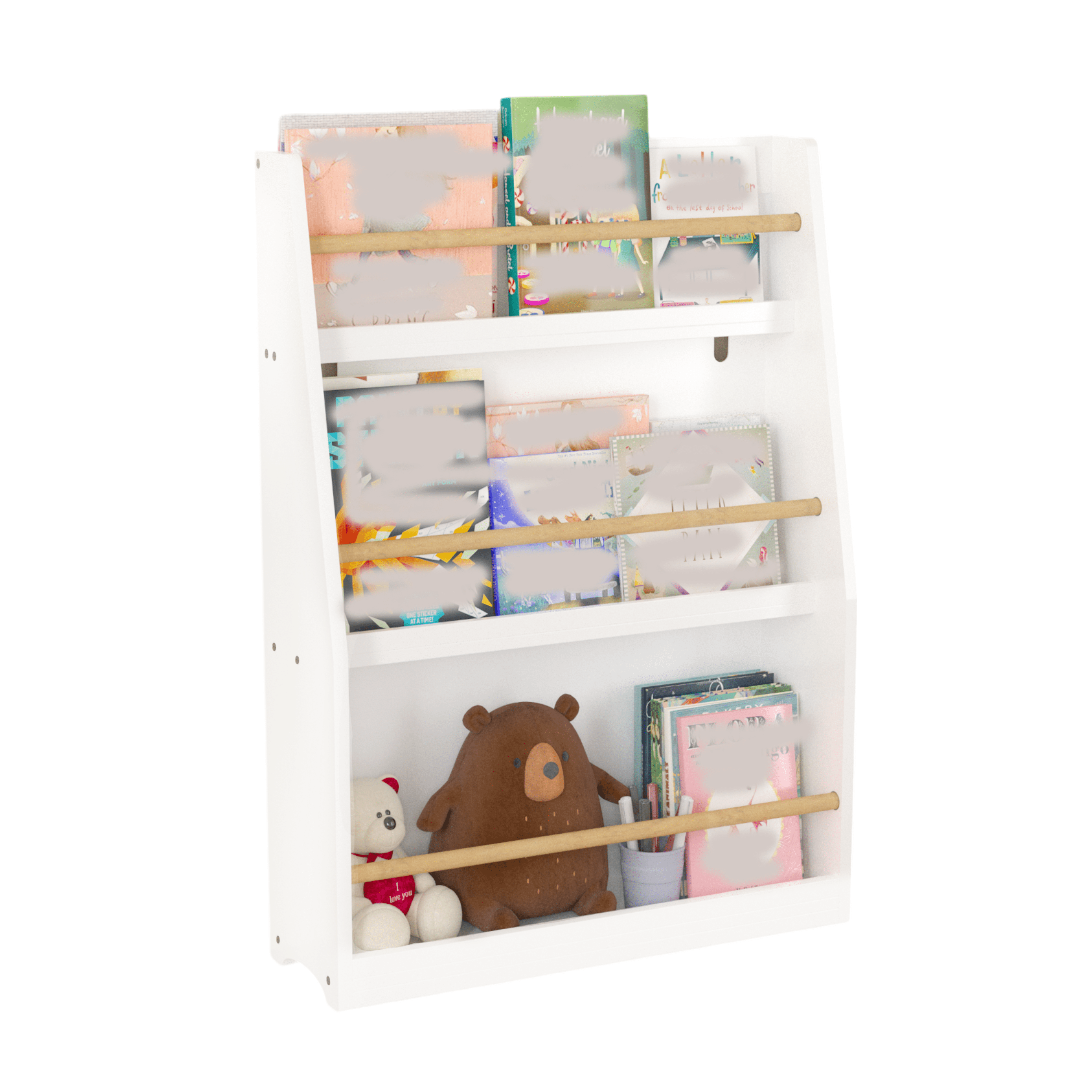 zyoiszvq 3-Tier Kids Book Shelf & Rack – Organize Bedrooms, Playrooms ...