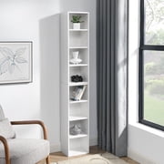zyoiszvq 8 Tiers Narrow Storage Cabinet with Adjustable Shelves,Slim Cabinet Storage for Small Spaces