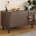 thumbnail image 1 of zyoiszvq Cat Litter Box Enclosure Furniture Cabinet with Mat,Wooden Hidden Cat House with Drawer,Indoor Side Table for Living Room, 1 of 8