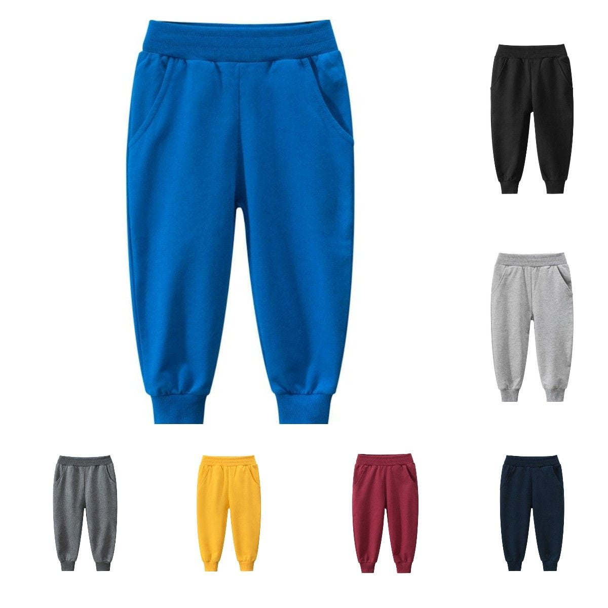 zyoiszvq Blue Sweat Pants Kids Toddler Boys Casual Cotton Elastic Waist