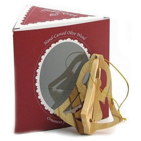 zytoon Olive Wood Angel Ornament with Gift Box