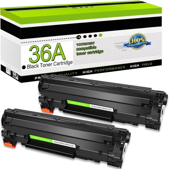 zz 2PK 36A Replacement Compatible for HP 36A CB436A Black Mono Laser Toner Cartridge Ink use in LaserJet M1522n MFP M1522nf MFP P1505 P1505n M1120 MFP M1120n MFP M1522 MFP 1522F MFP MFP M1550