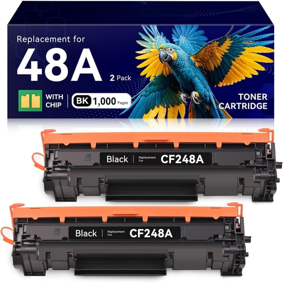 zz Compatible 48a Toner Cartridge Replacement for HP 48a CF248a Toner Cartridge |Compatible for HP LaserJet Pro M15a, M15w, M16a;MFP M28a, M28w, M29a, M29w Printer (Black, 2-Pack)