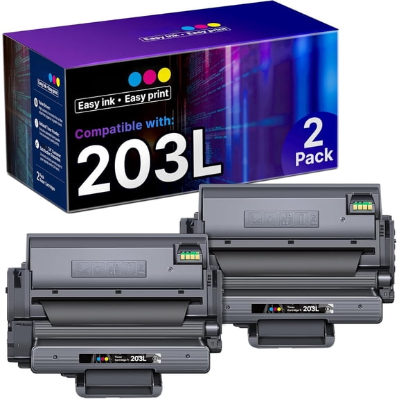 zz Compatible Toner Cartridge Replacement for Samsung 203L 203 MLT-D203L High Yield to use with ProXpress M3370FD M3870FW M4070FR M3320ND M3820DW M4020ND (Black, 2 Pack)