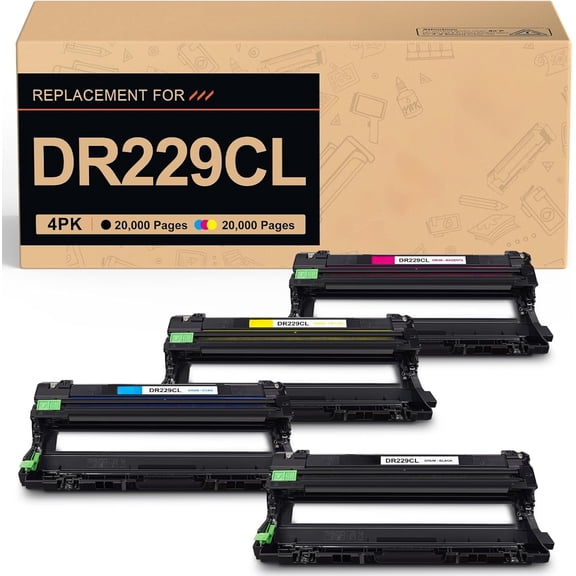 zz DR229CL DR-229CL Drum Unit Compatible for Brother Use with TN229XL TN229 | replacement for DR229CL MFC-L3720CDW MFC-L3780CDW HL-L3220CDW HL-3280CDW MFC-L3765CDW HL-L3300CDW Printer 4 Pack,No Toner