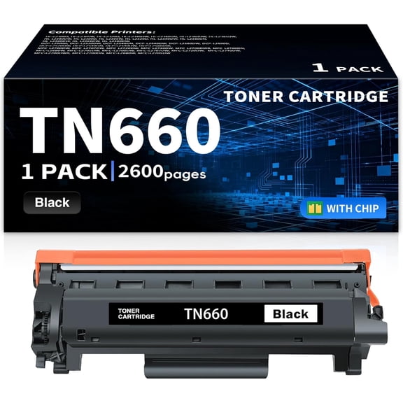 zz TN660 TN-660 High Yield Toner Cartridge Compatible Replacement for Brother TN-660 TN660 Works with HL-L2300D HL-L2305W HL-L2320D HL-L2340DW HL-L2360DN HL-L2360DW Printer (1 Pack, Black)