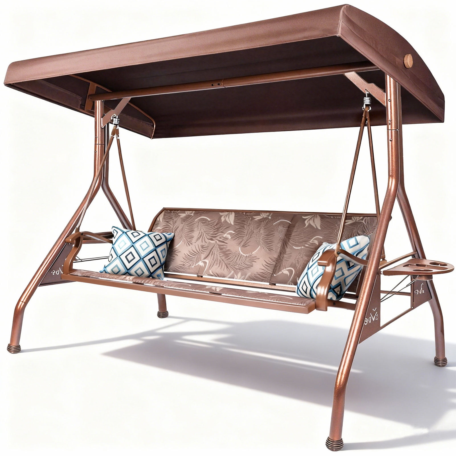 ZZW, 3-Seat Steel Porch Swing, Model Code or Capacity, White