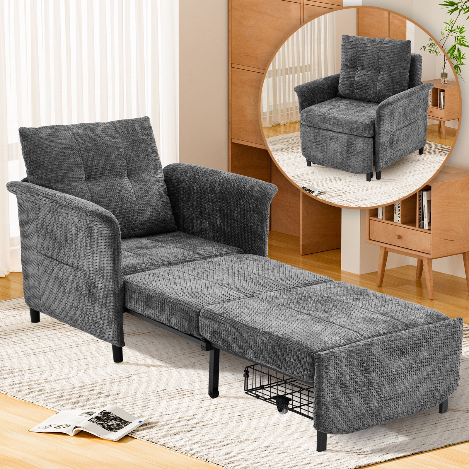 Photo inspiration: Picture Idea: Zzw 4 In 1 Convertible Sleeper Chair 79 Long Pull